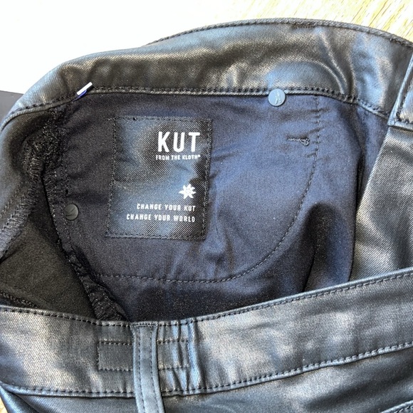 Kut from the Kloth Ana Coated High-Rise Flare NWT Size 16 - Picture 16 of 16